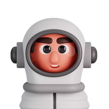 Portrait of a man astronaut isolated. Essential workers avatar icons. Characters for social media and networking, user profile, website and app. 3d Render illustration. png