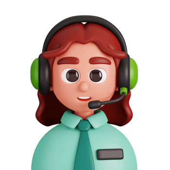 Portrait of a call center woman customer service isolated. Essential workers avatar icons. Characters for social media, user profile, website and app. 3d Render illustration png