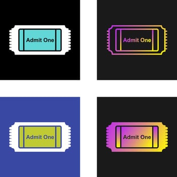 Movie Ticket Vector Icon