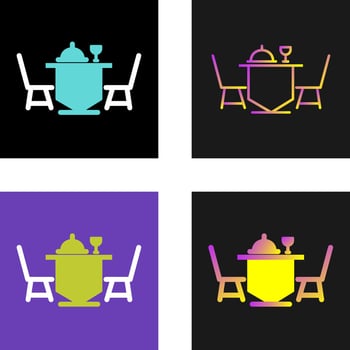 Dinner Table Vector Icon