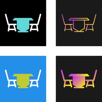Lunch Table Vector Icon
