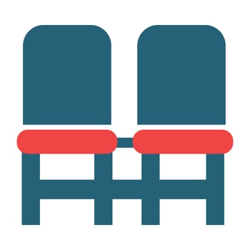 Waiting Room Glyph Two Color Icon For Personal And Commercial Use. vector