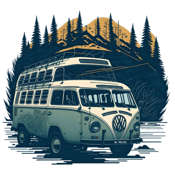 Summer Car T-shirt Design, Generative AI png