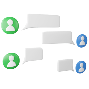 Chat clipart flat design icon isolated on transparent background, 3D render social media concept png