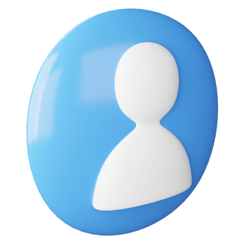 Account profile icon clipart flat design icon isolated on transparent background, 3D render social media concept png
