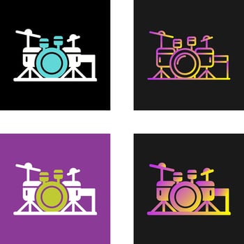 Drum Set Vector Icon