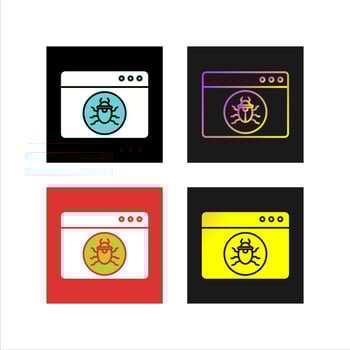 Website Attack Vector Icon