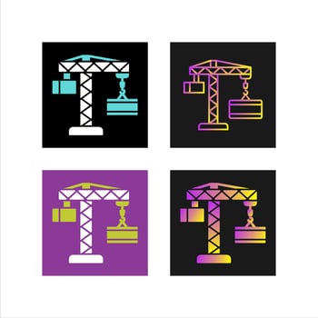 Crane Lifting Vector Icon