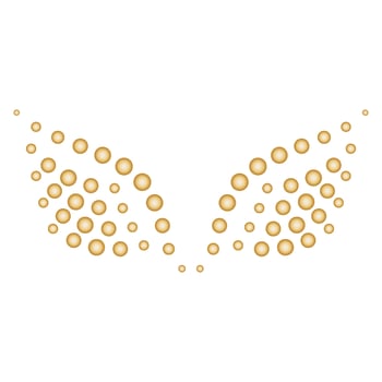 Round shape bird wing vector