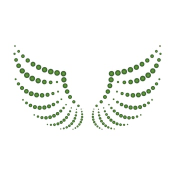 Round shape bird wing vector