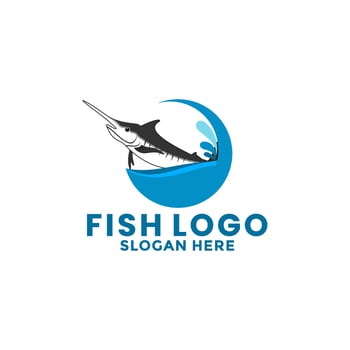 Fish simple Logo icon vector, fish line illustration logo template vector