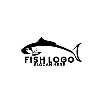 Fish simple Logo icon vector, fish line illustration logo template vector