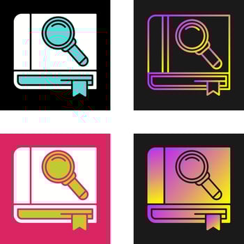 Search Book Vector Icon