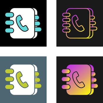 Contact Book Vector Icon