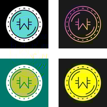 Won Currency Vector Icon