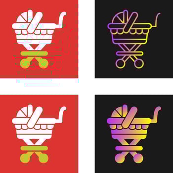 Baby Carriage Vector Icon