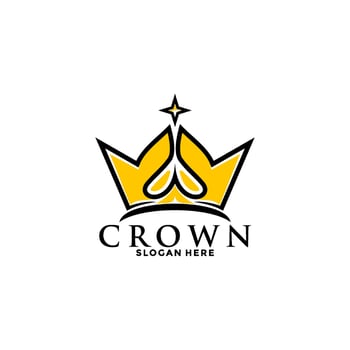 Crown Premium style logo symbol. Royal king icon. Modern luxury brand element sign. Vector illustration.