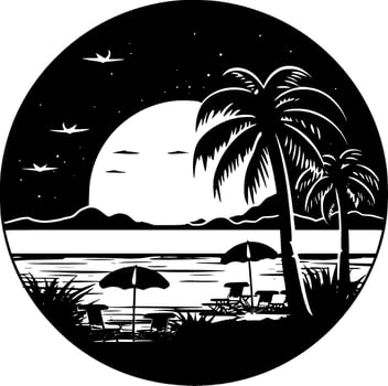 Beach - High Quality Vector Logo - Vector illustration ideal for T-shirt graphic