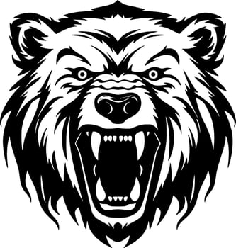 Bear - Black and White Isolated Icon - Vector illustration