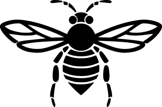 Bee - Minimalist and Flat Logo - Vector illustration