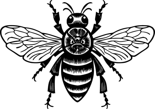 Bee - High Quality Vector Logo - Vector illustration ideal for T-shirt graphic
