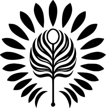 Boho - Black and White Isolated Icon - Vector illustration