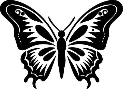 Butterfly, Minimalist and Simple Silhouette - Vector illustration