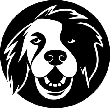 Dog, Black and White Vector illustration