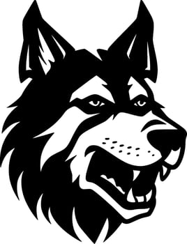 Dog - Black and White Isolated Icon - Vector illustration