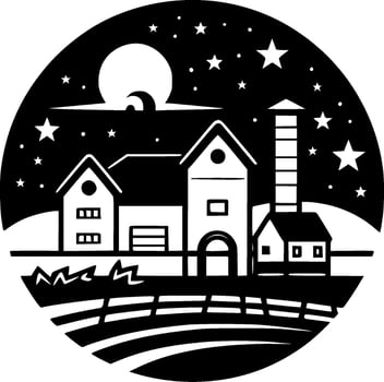 Farm - Minimalist and Flat Logo - Vector illustration