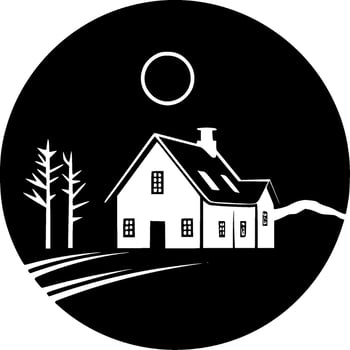 Farmhouse - Minimalist and Flat Logo - Vector illustration