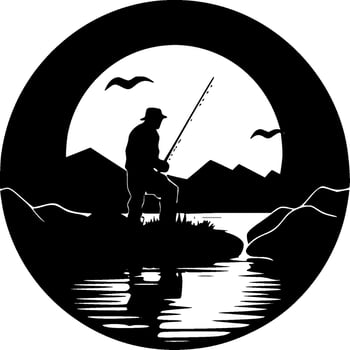 Fishing - High Quality Vector Logo - Vector illustration ideal for T-shirt graphic