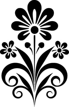 Flower, Minimalist and Simple Silhouette - Vector illustration