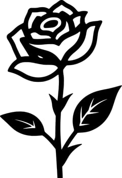 Flower, Minimalist and Simple Silhouette - Vector illustration