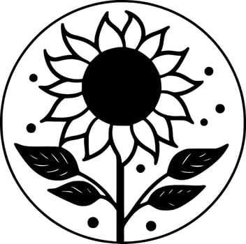 Flower, Minimalist and Simple Silhouette - Vector illustration