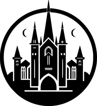 Gothic - Black and White Isolated Icon - Vector illustration