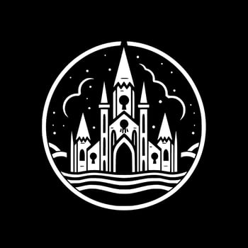 Gothic, Black and White Vector illustration