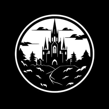 Gothic - Black and White Isolated Icon - Vector illustration