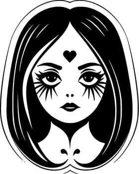 Gothic, Minimalist and Simple Silhouette - Vector illustration