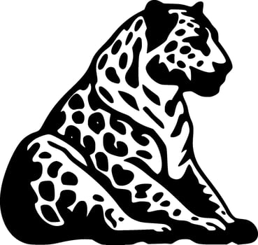 Leopard - Minimalist and Flat Logo - Vector illustration