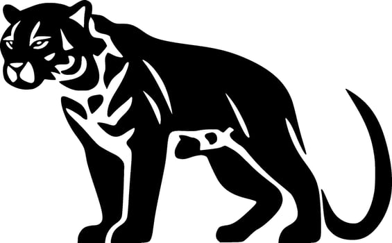 Leopard, Minimalist and Simple Silhouette - Vector illustration