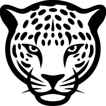 Leopard, Black and White Vector illustration
