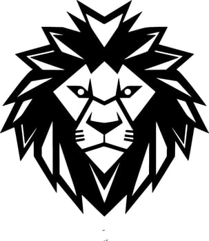Lion, Minimalist and Simple Silhouette - Vector illustration