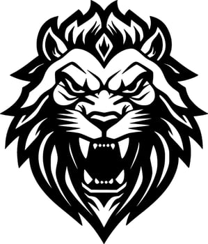 Lion - Minimalist and Flat Logo - Vector illustration