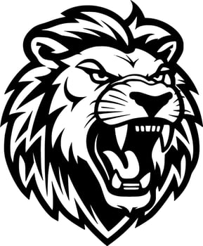 Lion - Minimalist and Flat Logo - Vector illustration