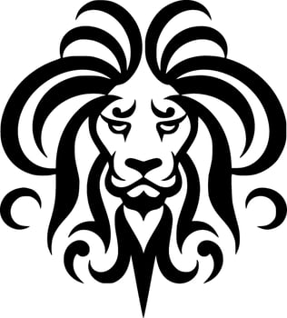 Lion - Minimalist and Flat Logo - Vector illustration