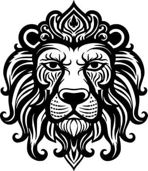 Lion, Minimalist and Simple Silhouette - Vector illustration