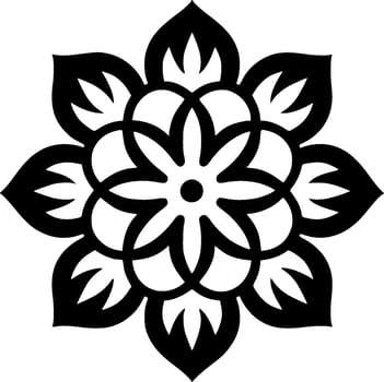 Mandala, Minimalist and Simple Silhouette - Vector illustration