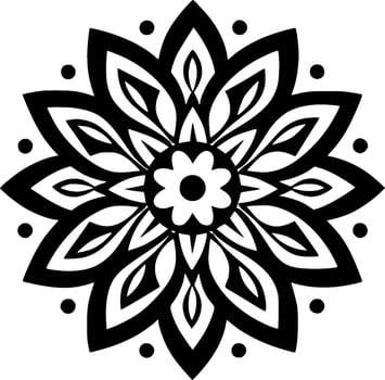 Mandala - Minimalist and Flat Logo - Vector illustration