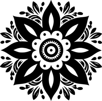 Mandala - Minimalist and Flat Logo - Vector illustration